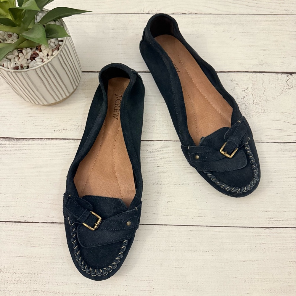 🌾 J. Crew Suede‎ Flats Moccasin Style